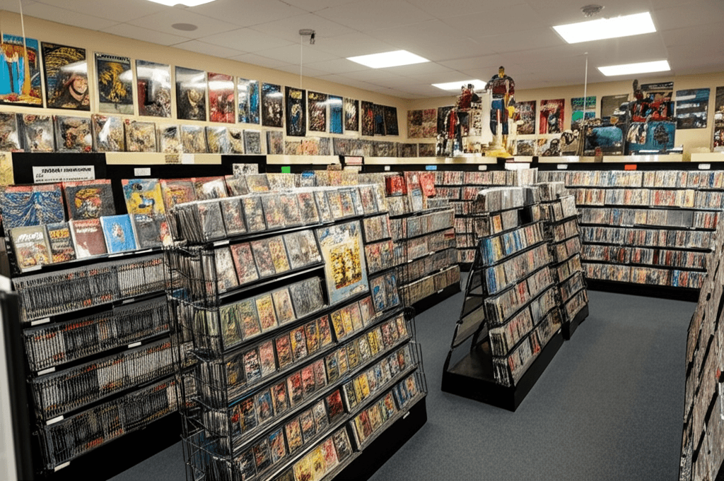 Collection of comic collectibles