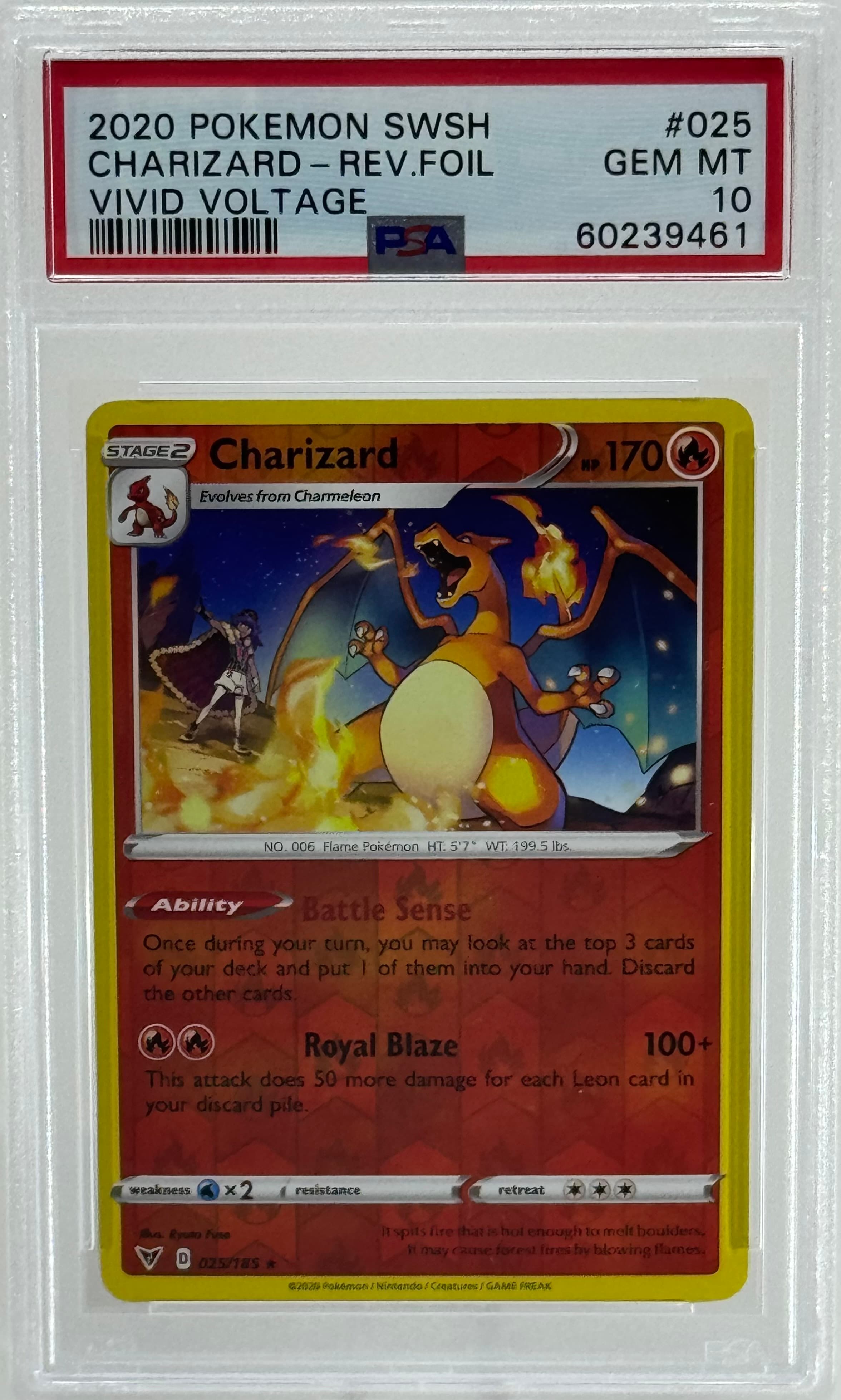Charizard reverse foil PSA 10