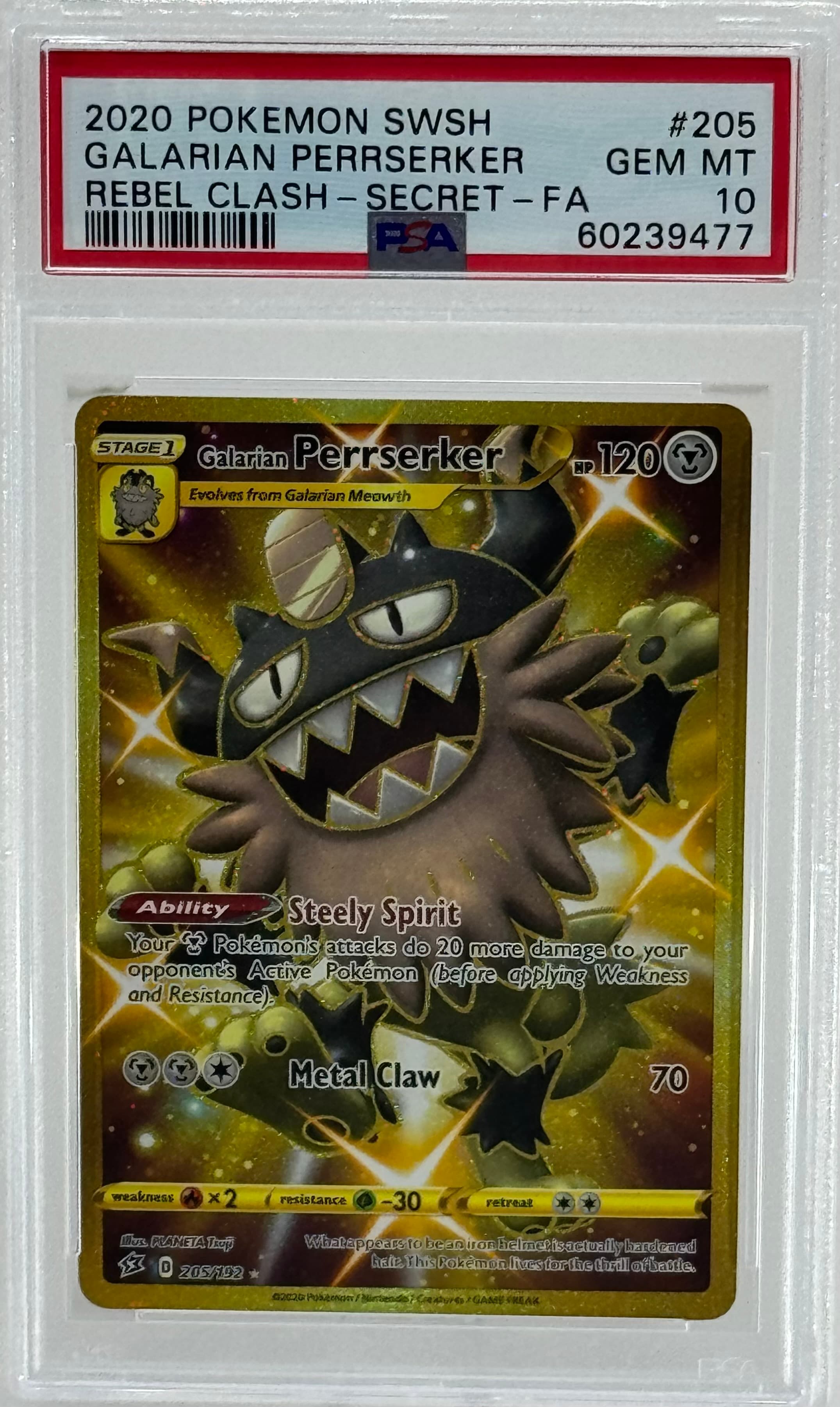 Galarian Perrserker PSA 10