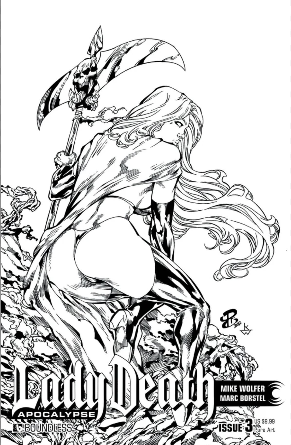 LADY DEATH APOCALYPSE #3 PREMIUM PURE ART CVR