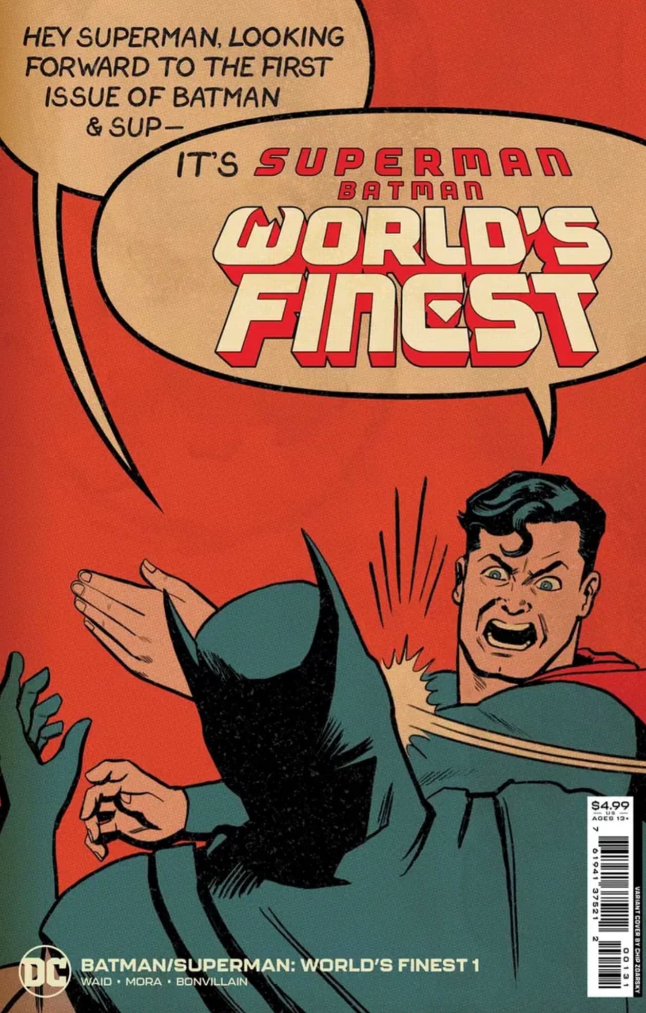 Batman/ Superman Worlds Finest #1 1:25 Superman Slaps Batman
