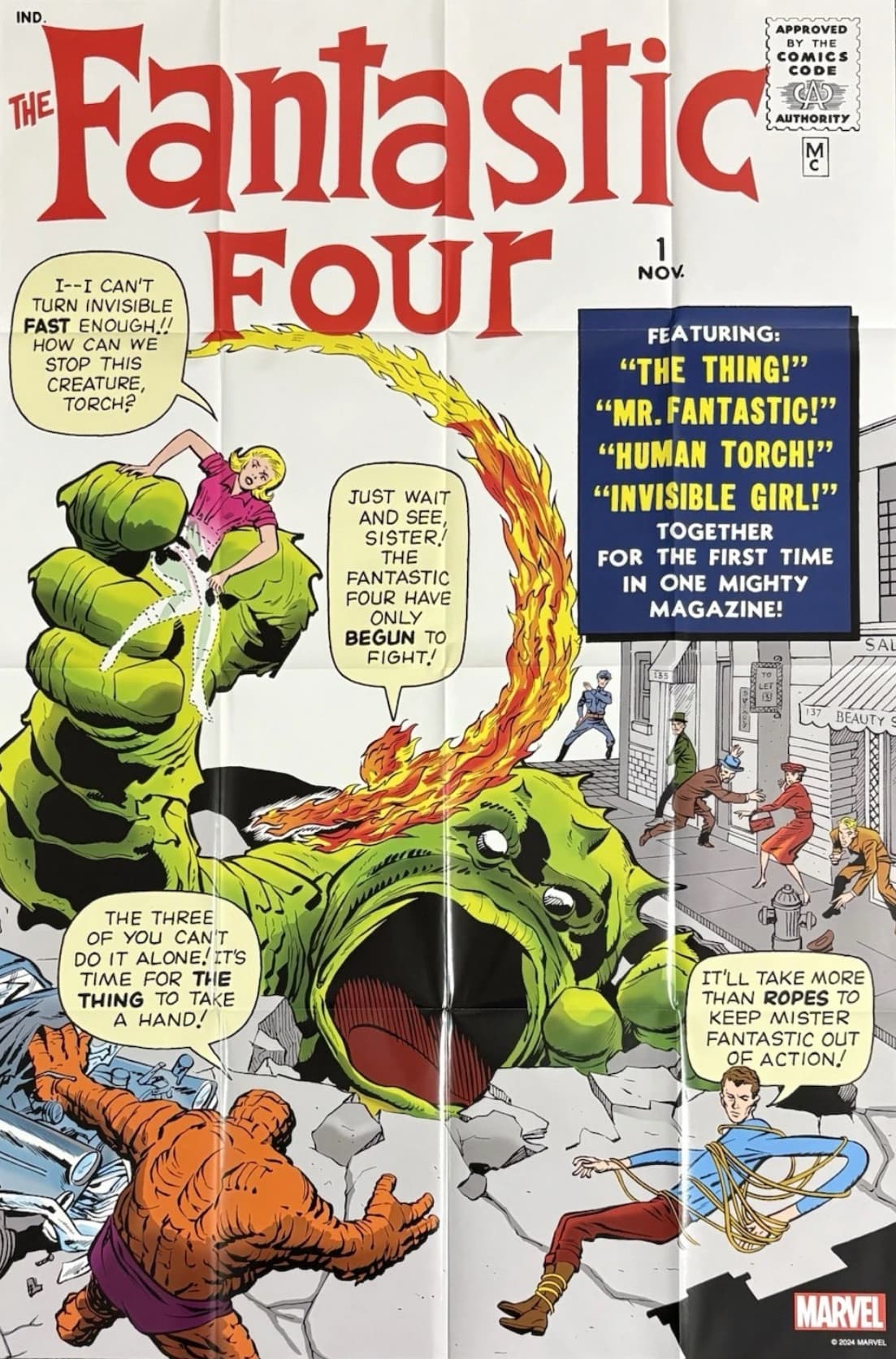 Fantastic Four #1 Facsimile Folded Promo Poster