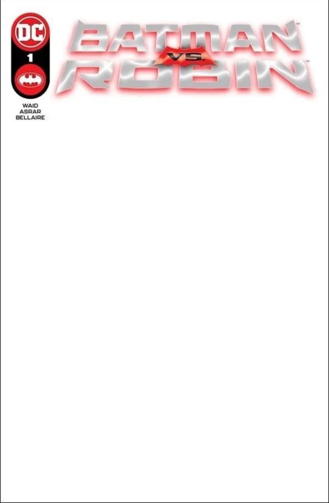 Batman vs Robin #1 Blank