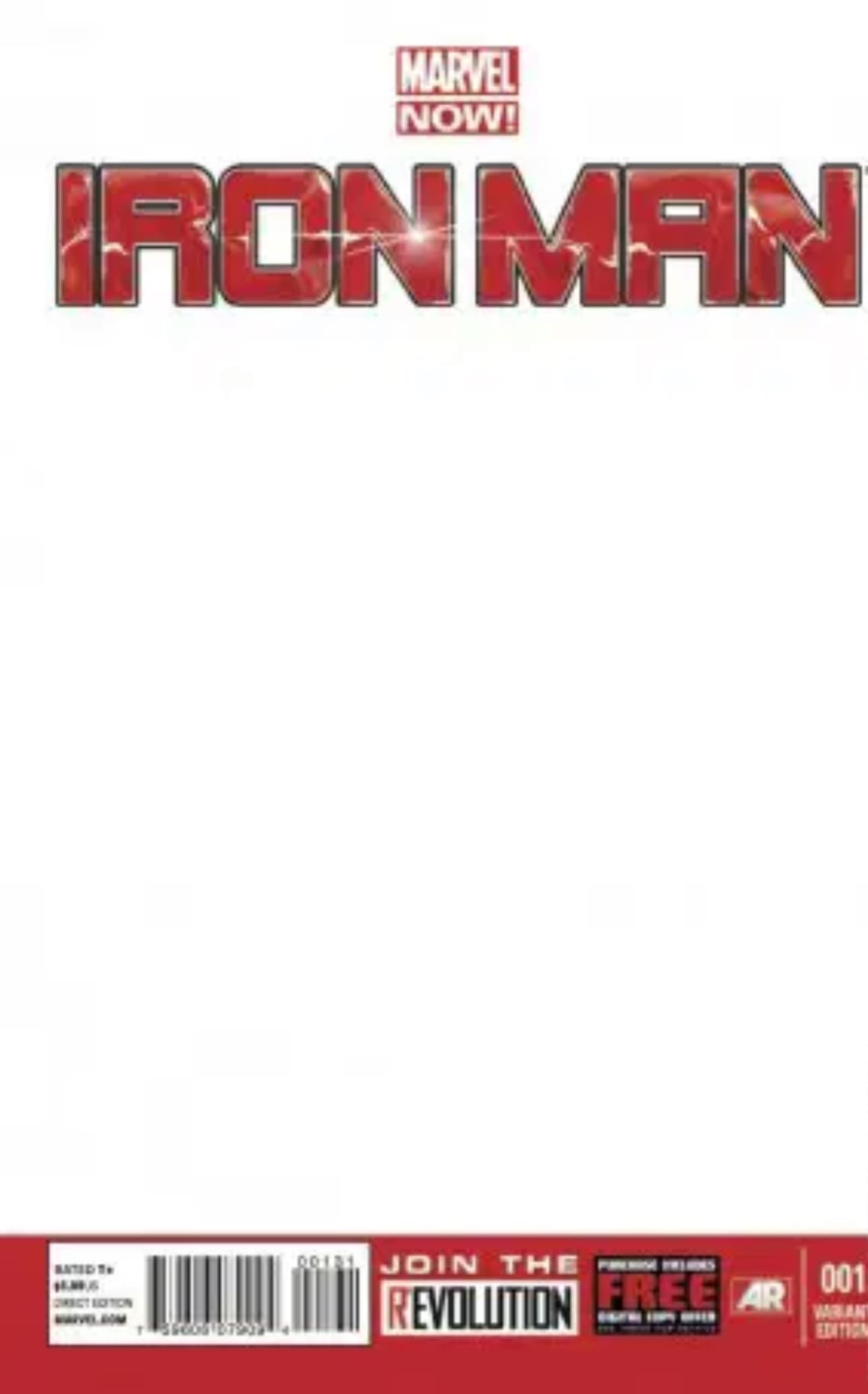 Iron Man #1 Blank 2012
