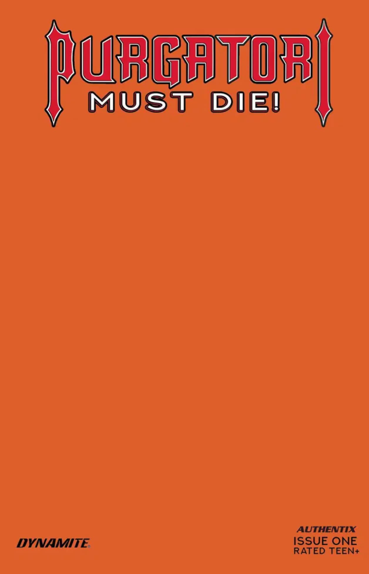 Purgatori Must Die #1 Orange Blank
