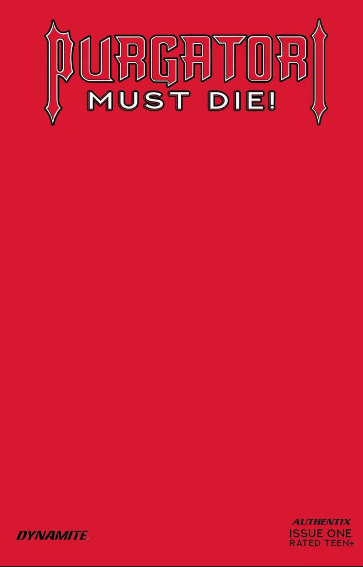 Purgatori Must Die #1 Red Blank