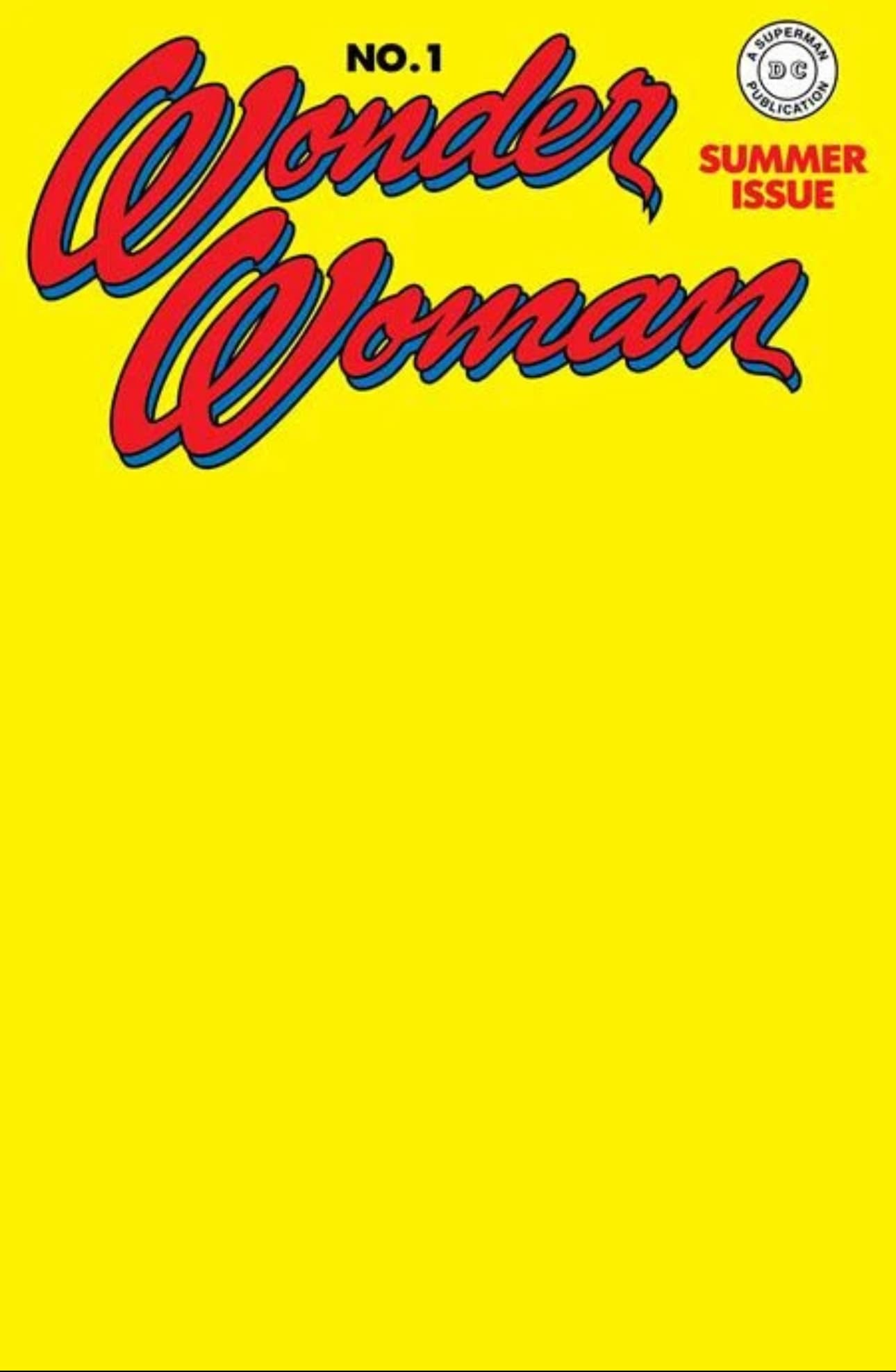 Wonder Woman #1 Blank