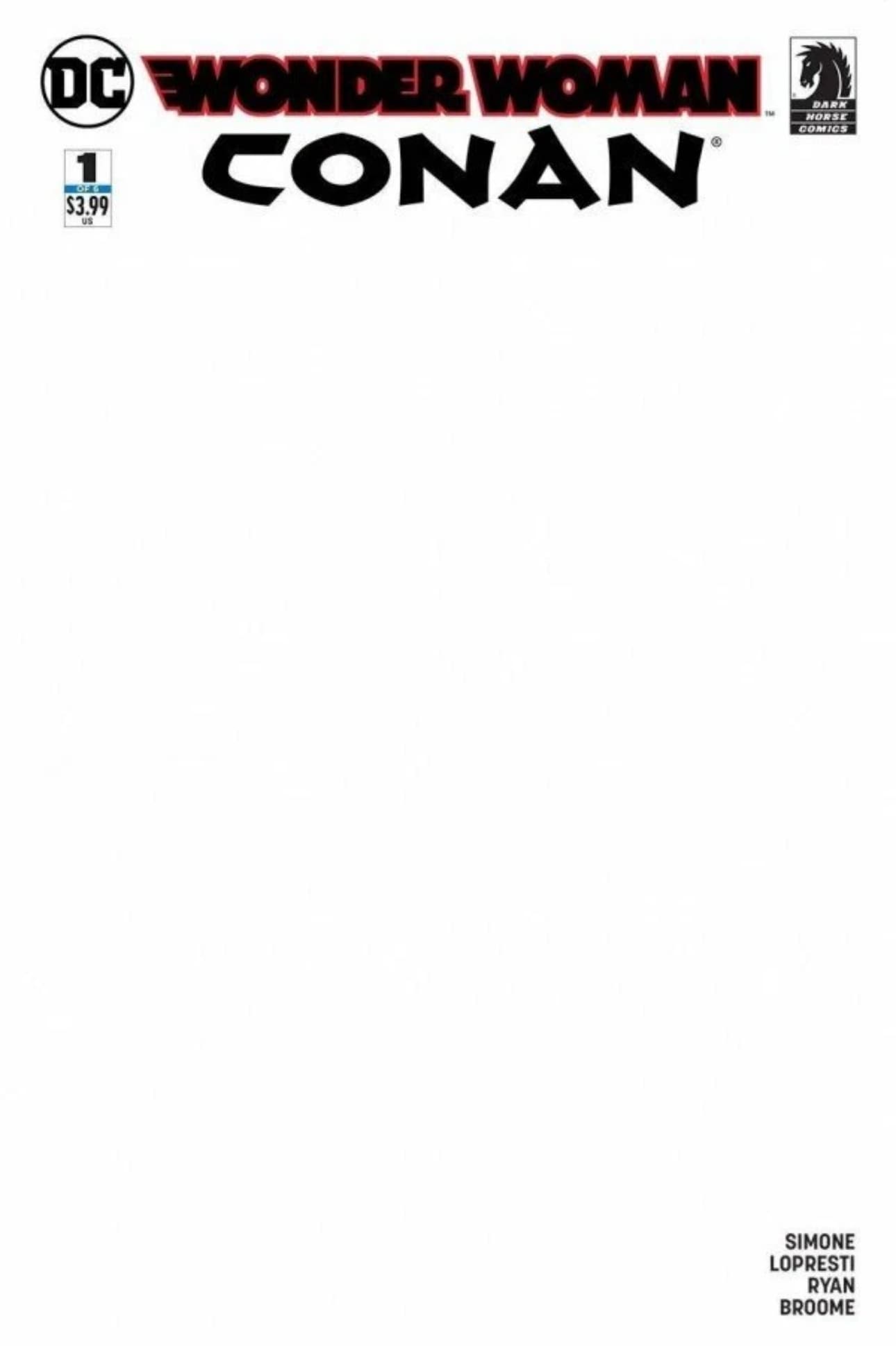 Wonder Woman/ Conan #1 Blank