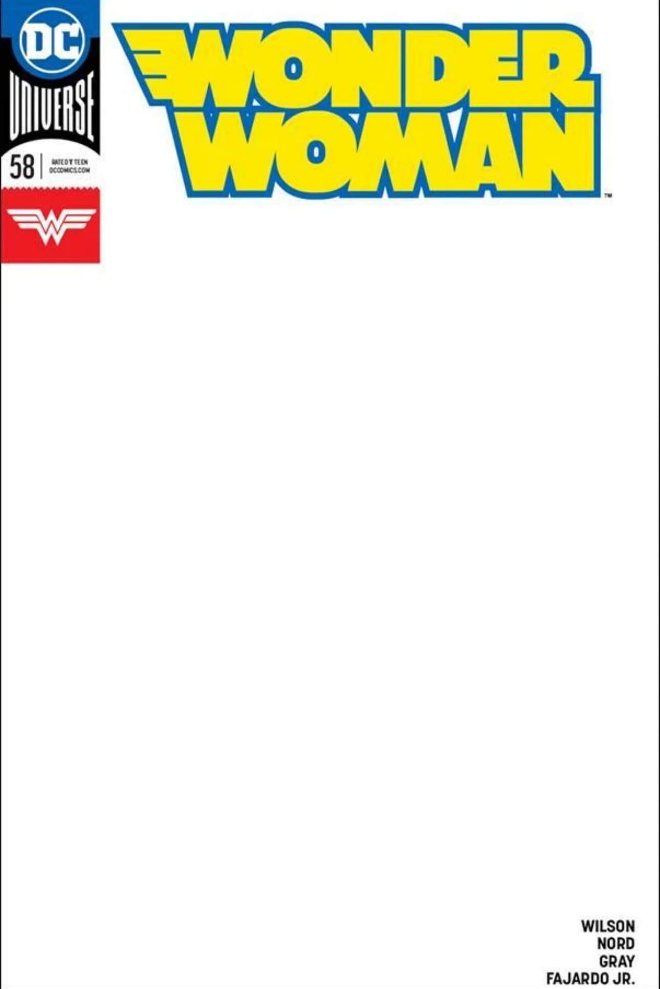 Wonder Woman #58 Blank